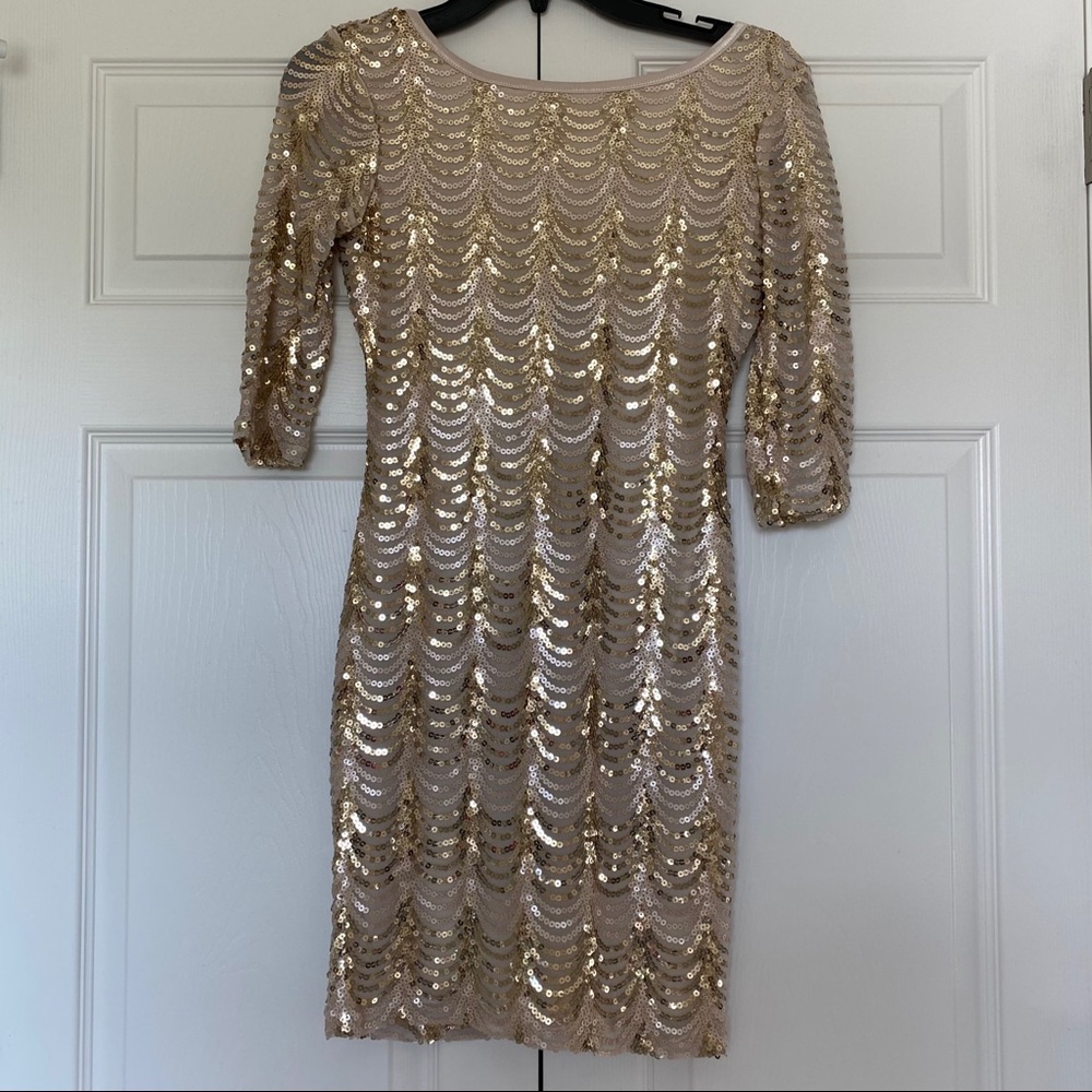 Sequins gold dress